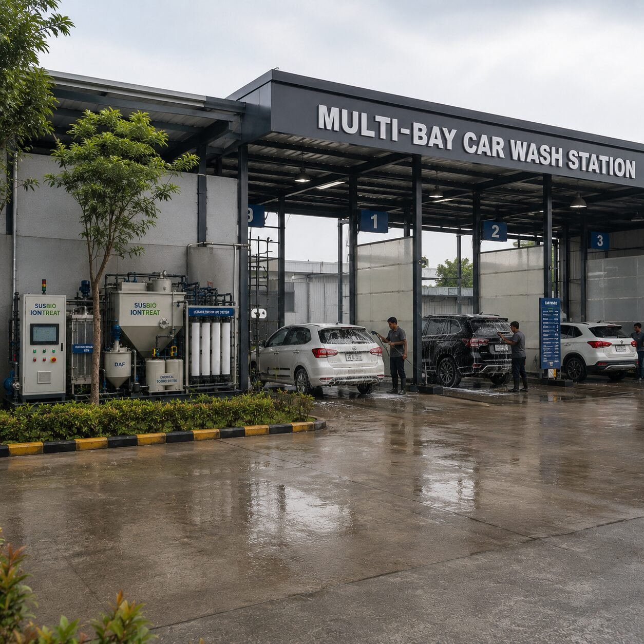 Multi-bay car wash station, Whitefield